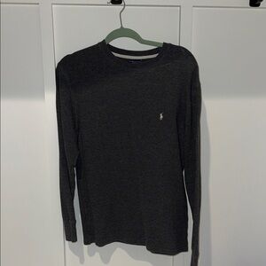 Ralph Lauren Sleepwear Waffle Charcoal Long Sleeve
